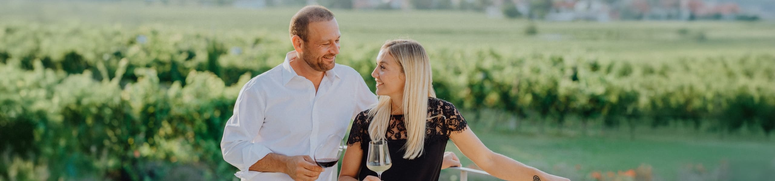 Markus und Marlene Kirnbauer im Weingarten